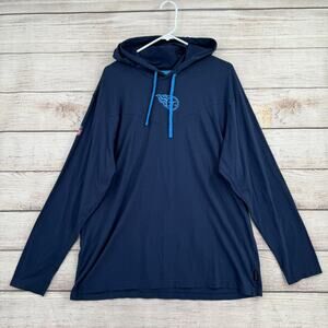 NFL Onfield Apparel Tennessee Titans Hoodie T-Shirt Mens XL Navy Blue